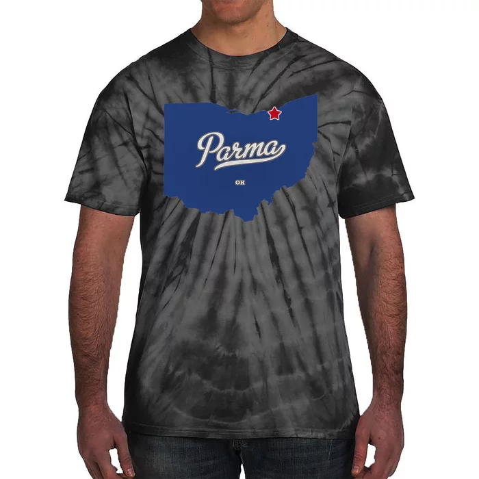 Parma Ohio OH Map Tie-Dye T-Shirt