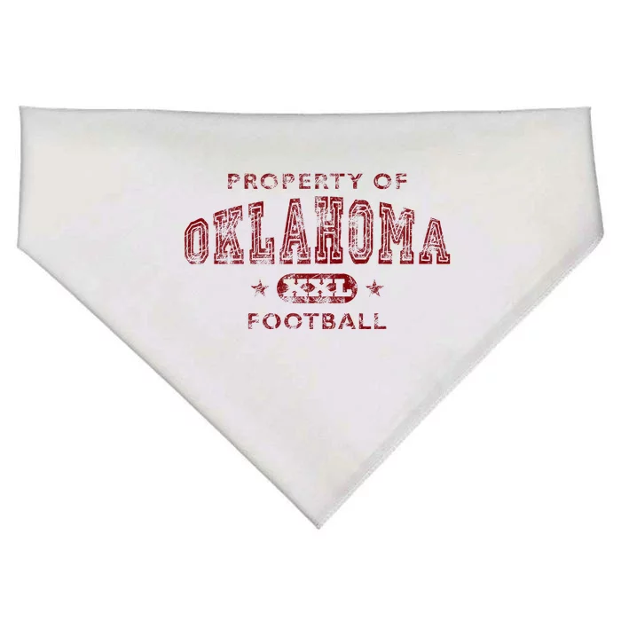 Property Of Oklahoma Football Xxl USA-Made Doggie Bandana