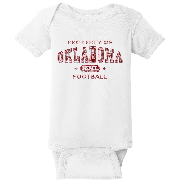 Property Of Oklahoma Football Xxl Baby Bodysuit