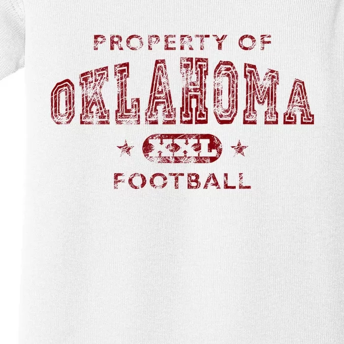 Property Of Oklahoma Football Xxl Baby Bodysuit