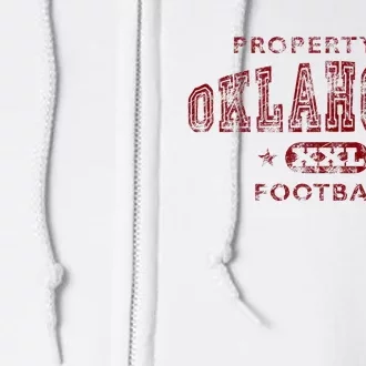 Property Of Oklahoma Football Xxl Full Zip Hoodie