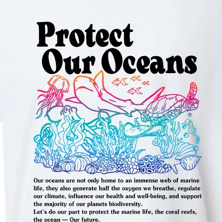 Protect Our Oceans Save Earth World Ocean Day Sueded Cloud Jersey T-Shirt