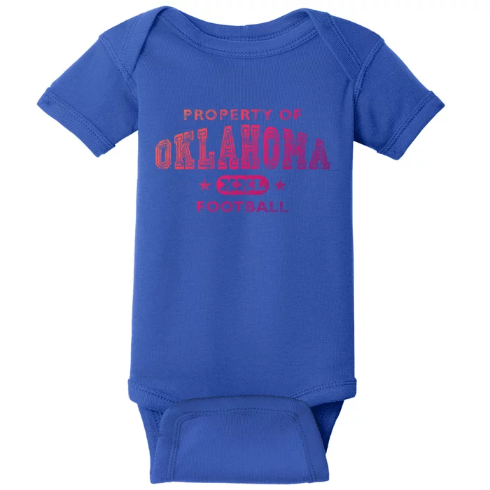 Property Of Oklahoma Football Xxl Gift Baby Bodysuit