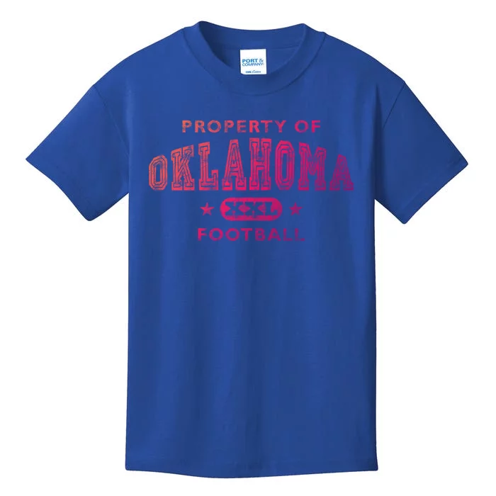 Property Of Oklahoma Football Xxl Gift Kids T-Shirt