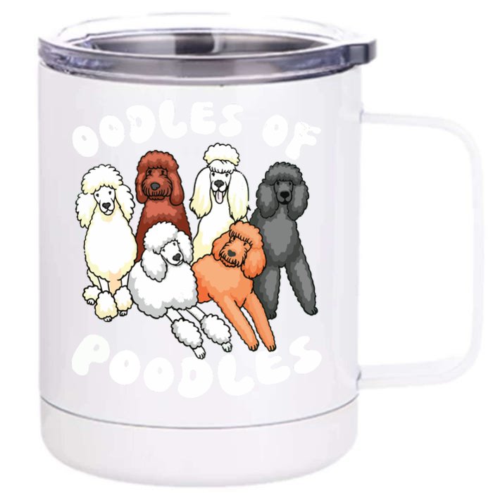 Poodle Oodles Of Poodles Poodle Lover Front & Back 12oz Stainless Steel Tumbler Cup