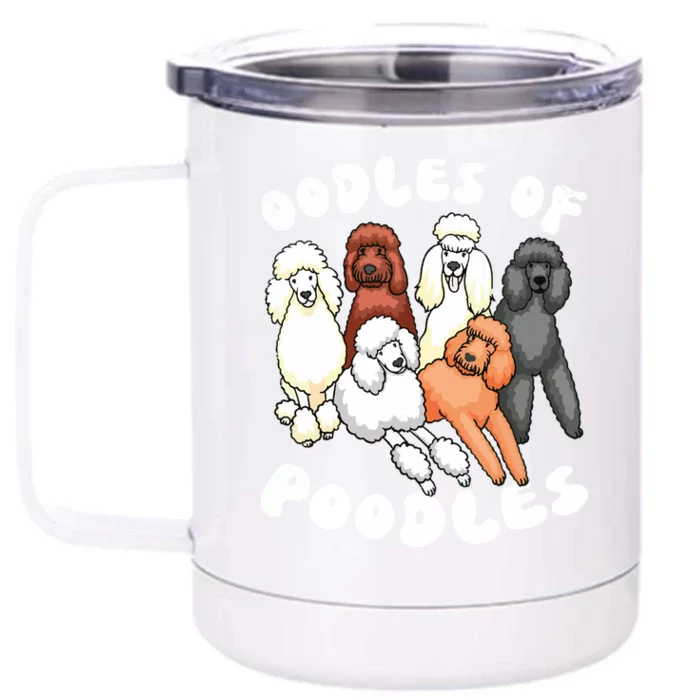 Poodle Oodles Of Poodles Poodle Lover Front & Back 12oz Stainless Steel Tumbler Cup