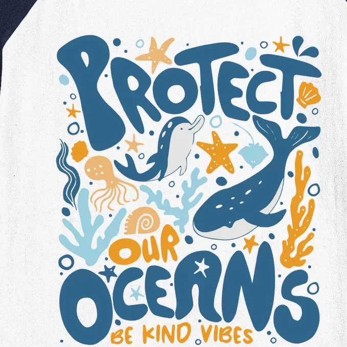 Protect Our Oceans Respect Locals Apparel Beach Lover Baseball Sleeve Shirt