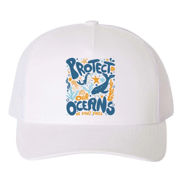 Protect Our Oceans Respect Locals Apparel Beach Lover Yupoong Adult 5-Panel Trucker Hat