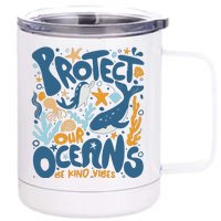 Protect Our Oceans Respect Locals Apparel Beach Lover 12 oz Stainless Steel Tumbler Cup