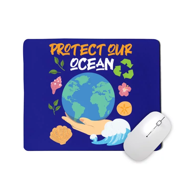 Protect Our Ocean Earth Day Design Gift Mousepad