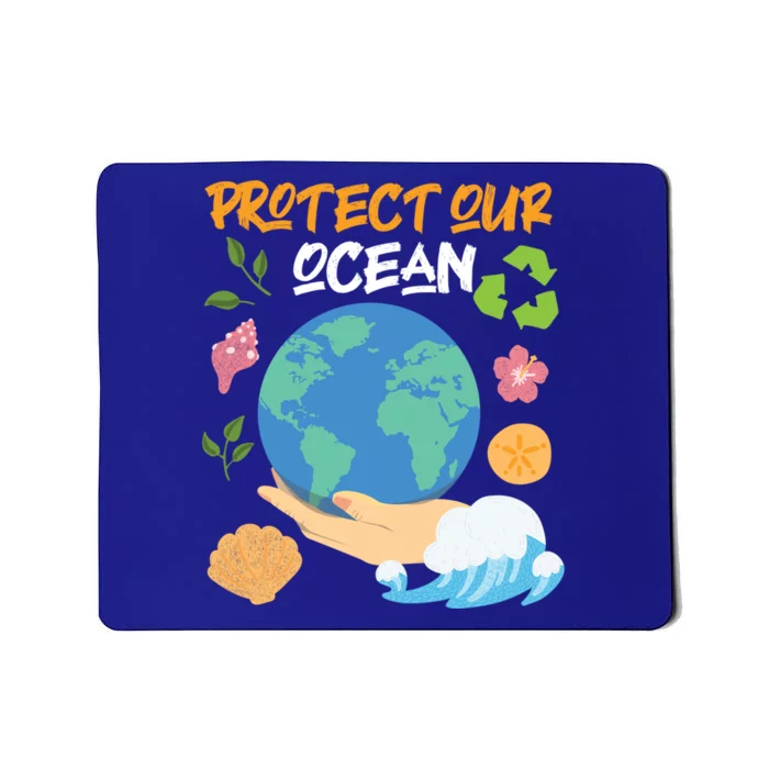 Protect Our Ocean Earth Day Design Gift Mousepad