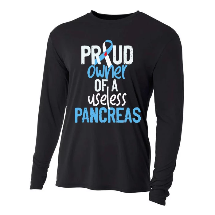 Proud Owner Of A Useless Pancreas Type 1 Diabetes Awareness Cooling Performance Long Sleeve Crew