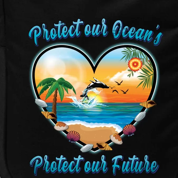 Protect Our Oceans Protect Our Future Save The Whales Gift Impact Tech Backpack