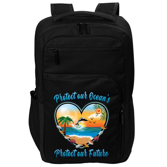 Protect Our Oceans Protect Our Future Save The Whales Gift Impact Tech Backpack