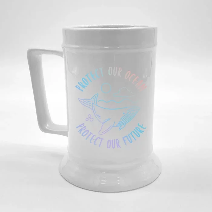 Protect Our Ocean Protect Our Future Climate Change Gift Front & Back Beer Stein