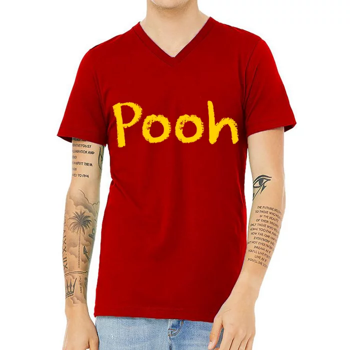Pooh Halloween Costume V-Neck T-Shirt