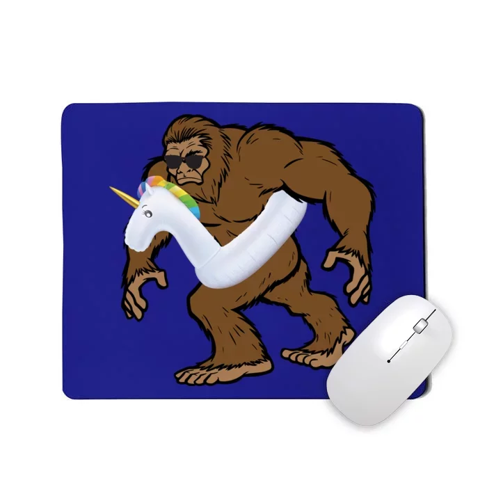 Pool Party Bigfoot Unicorn Float  Sasquatch Mousepad