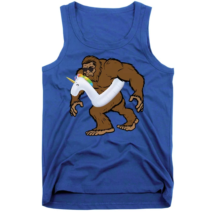 Pool Party Bigfoot Unicorn Float  Sasquatch Tank Top