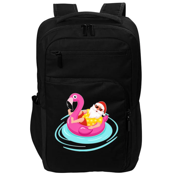 Pool Party Santa Christmas in July Impact Tech Backpack