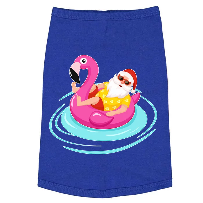 Pool Party Santa Christmas in July Doggie Tank