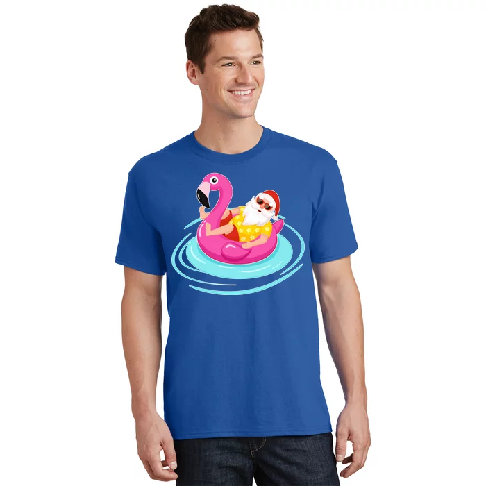 Pool Party Santa Christmas in July T-Shirt