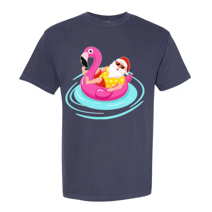 Pool Party Santa Christmas in July Garment-Dyed Heavyweight T-Shirt