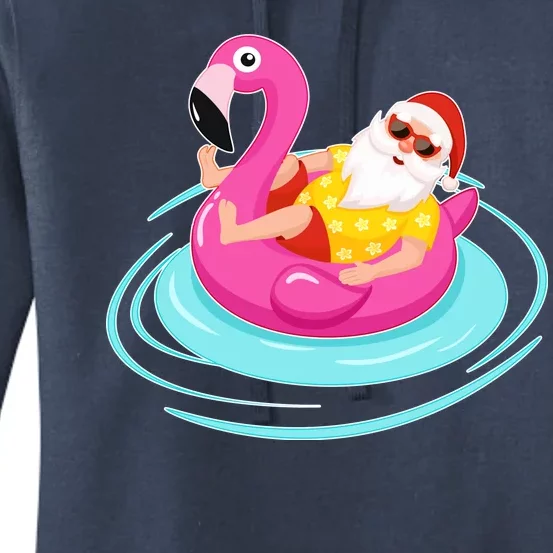 Pool Party Santa Christmas in July Women's Pullover Hoodie