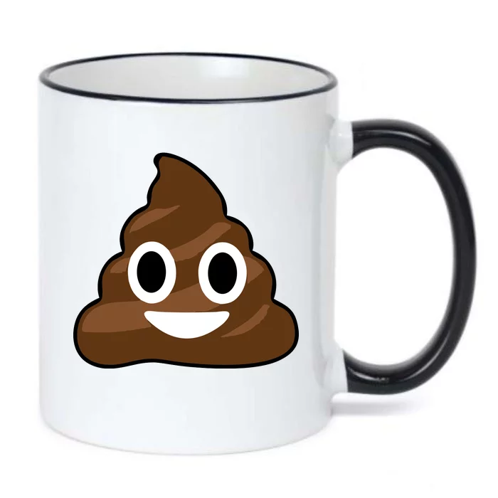 Poop Emoji Smiley Face Logo Black Color Changing Mug