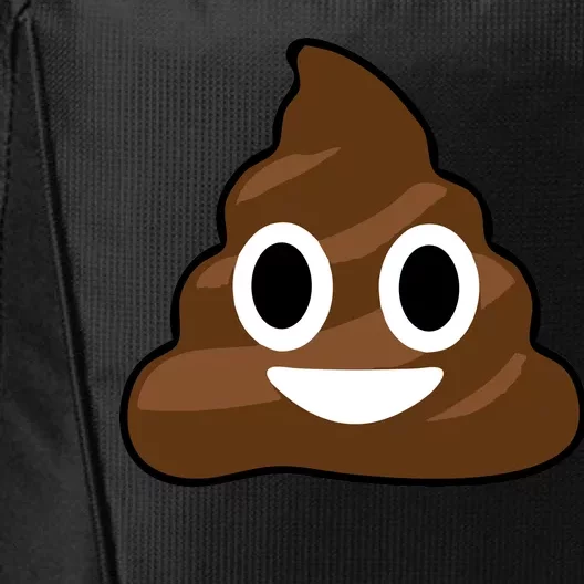 Poop Emoji Smiley Face Logo City Backpack