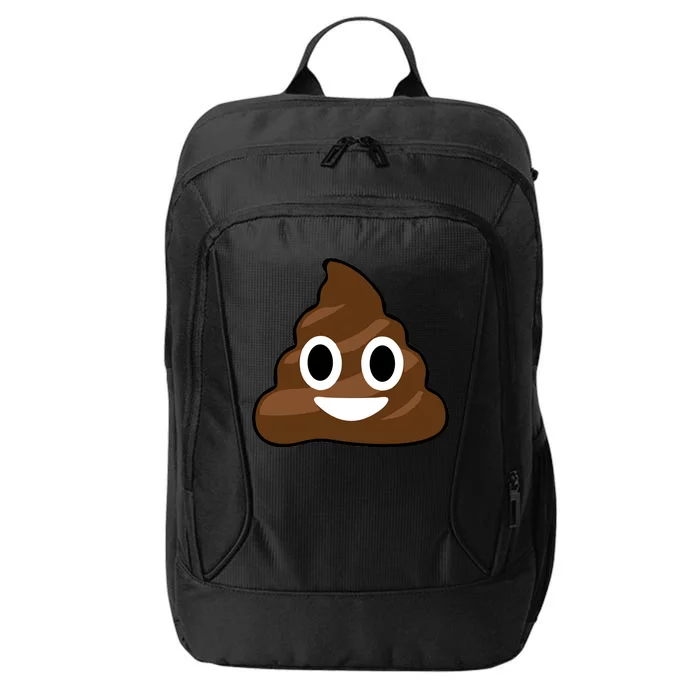 Poop Emoji Smiley Face Logo City Backpack