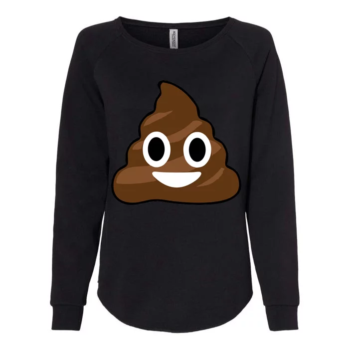 Poop Emoji Smiley Face Logo Womens California Wash Sweatshirt