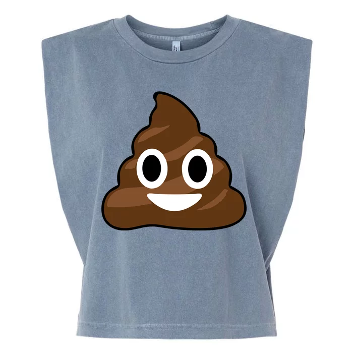 Poop Emoji Smiley Face Logo Garment-Dyed Women's Muscle Tee