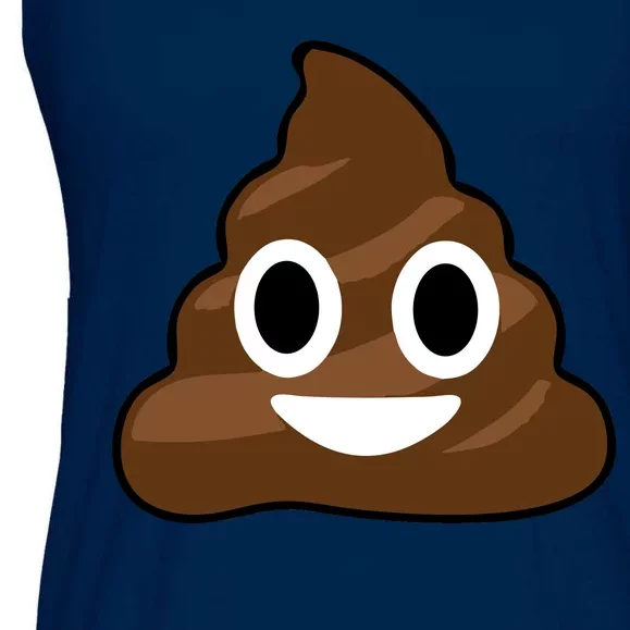 Poop Emoji Smiley Face Logo Ladies Essential Flowy Tank