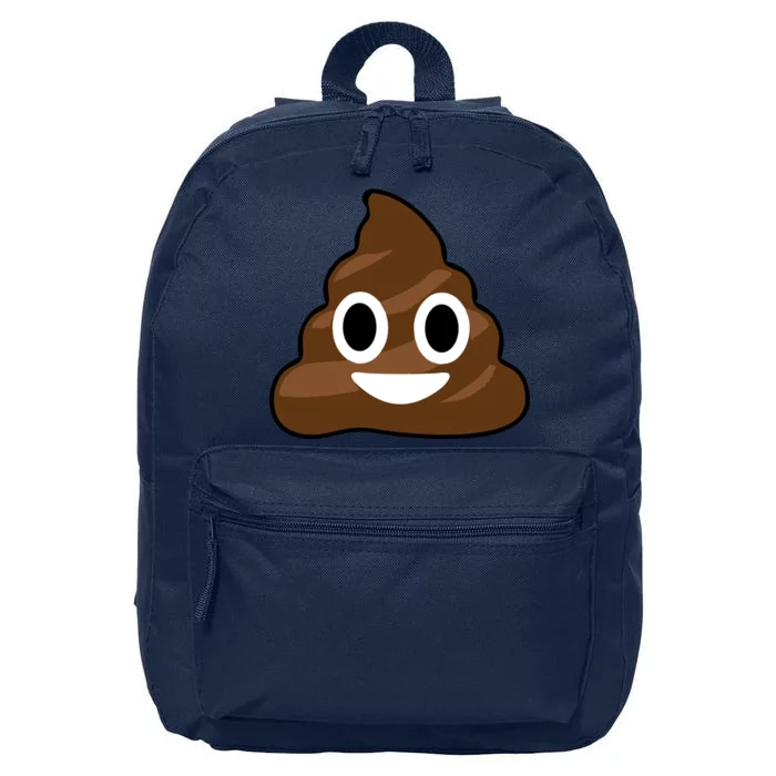 Poop Emoji Smiley Face Logo 16 in Basic Backpack