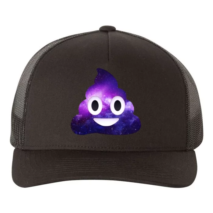 Poop In Space Galaxy Emoji Yupoong Adult 5-Panel Trucker Hat