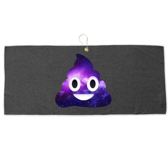 Poop In Space Galaxy Emoji Large Microfiber Waffle Golf Towel