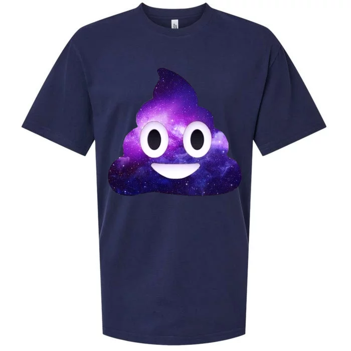 Poop In Space Galaxy Emoji Sueded Cloud Jersey T-Shirt