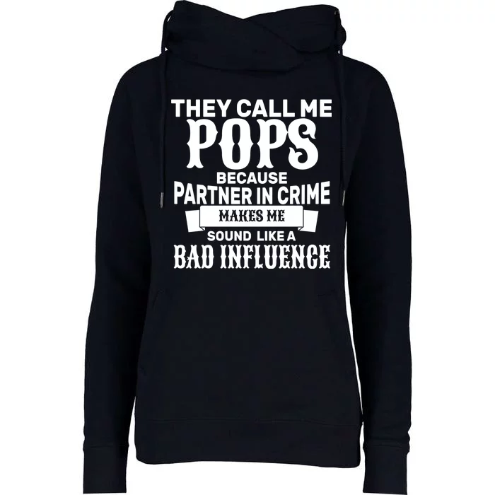 Pop Bad Influences Womens Funnel Neck Pullover Hood