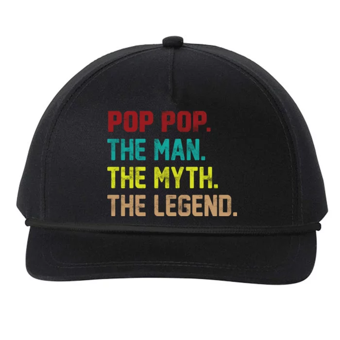 Pop Pop The Man The Myth The Legend Snapback Five-Panel Rope Hat