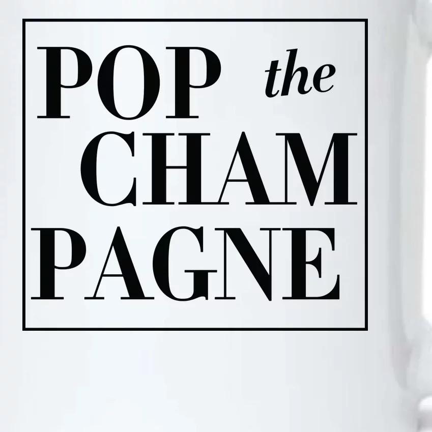 Pop The Champagne Black Color Changing Mug