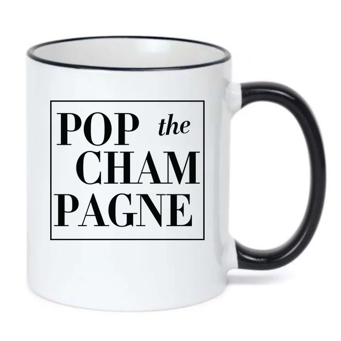 Pop The Champagne Black Color Changing Mug