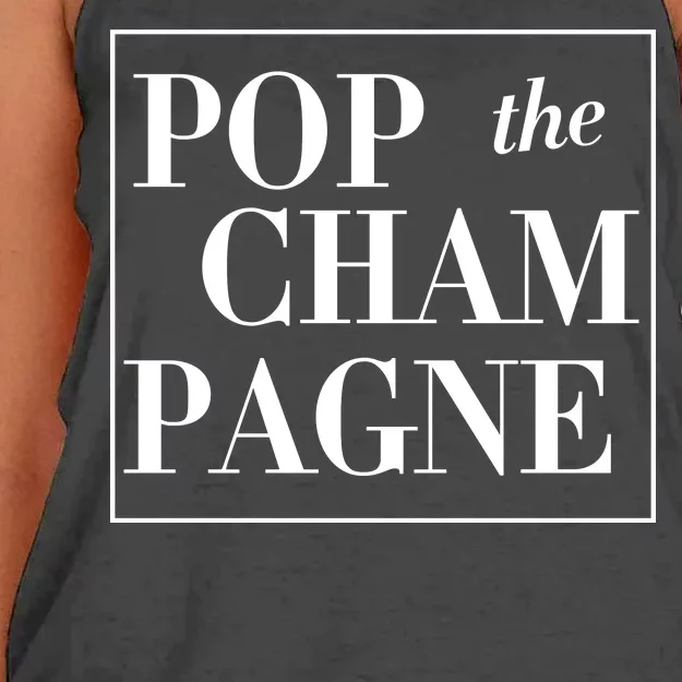 Pop The Champagne Women's Knotted Racerback Tank