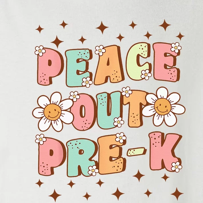 Peace Out Pre-K Cute Groovy Last Day of Preschool Graduation Toddler Long Sleeve Shirt