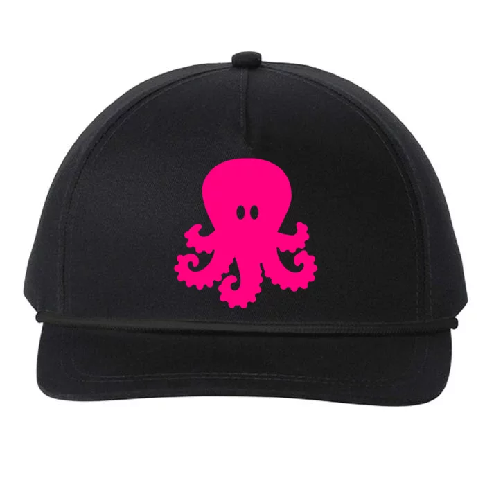 Pink Octopus Snapback Five-Panel Rope Hat