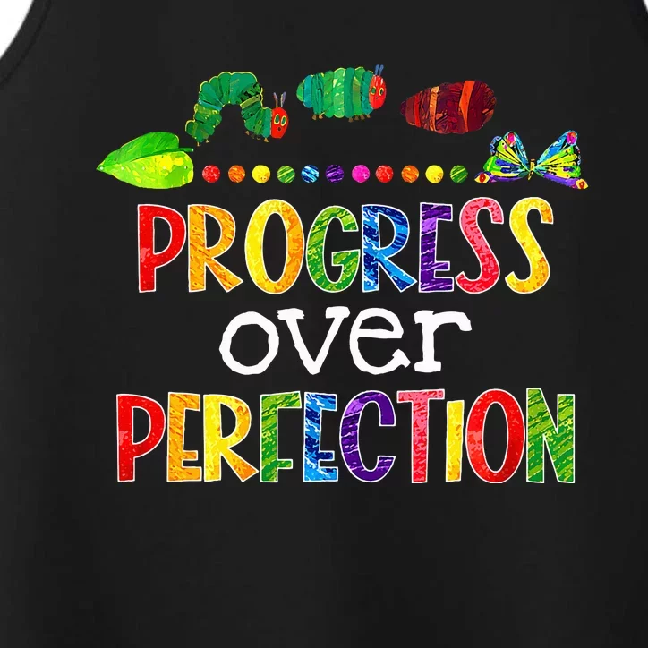 Progress Over Perfection Motivational Teacher Performance Tank