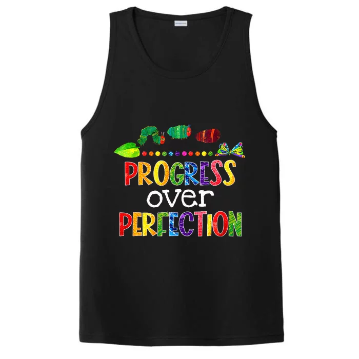 Progress Over Perfection Motivational Teacher Performance Tank