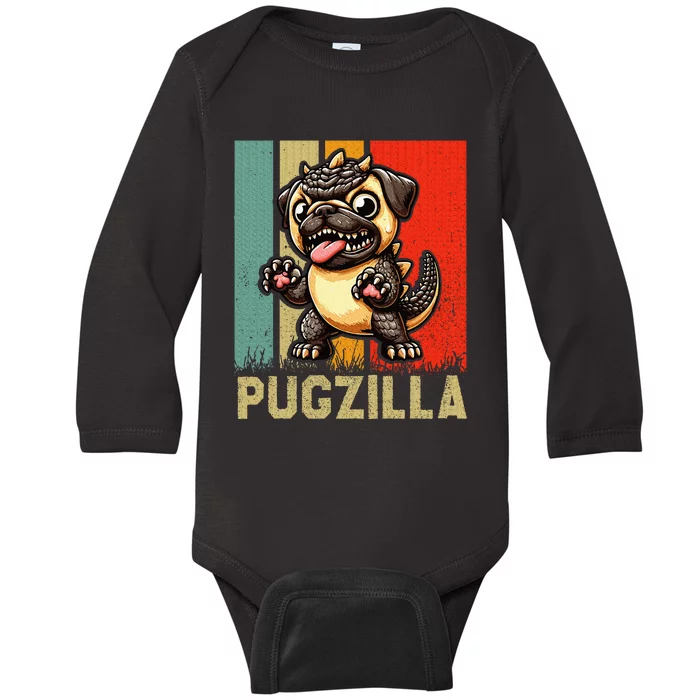 Pug Owner Pugzilla Dog Love Baby Long Sleeve Bodysuit