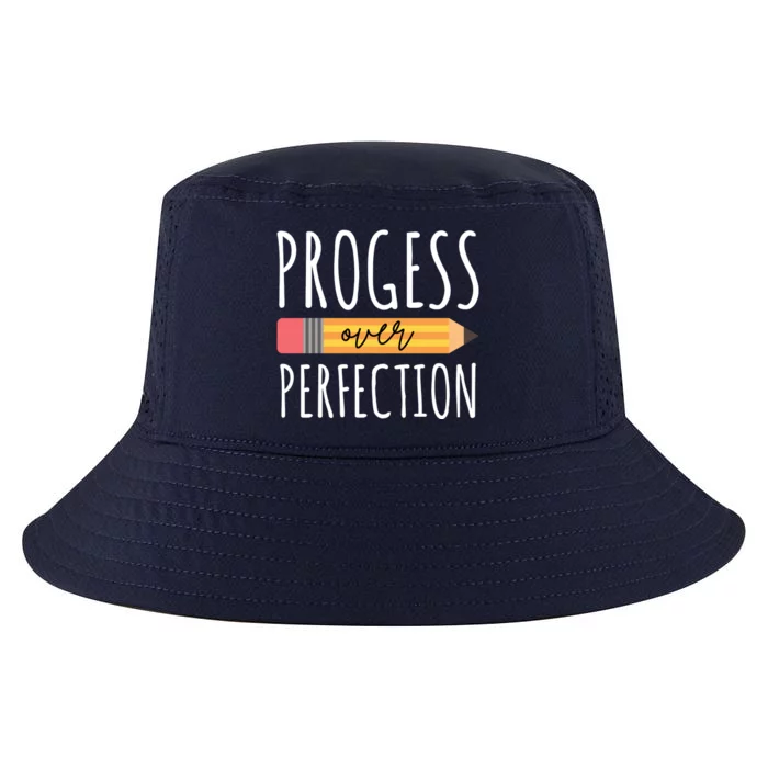 Progress Over Perfection Education Back To School Cool Comfort Performance Bucket Hat