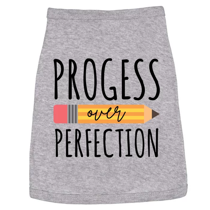 Progress Over Perfection Education Back To School Doggie Tank