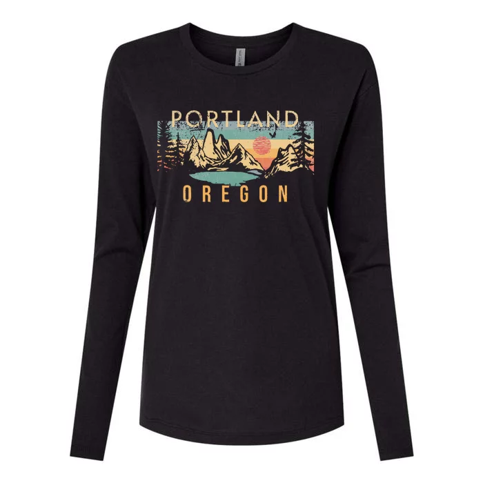 Portland Oregon Womens Cotton Relaxed Long Sleeve T-Shirt